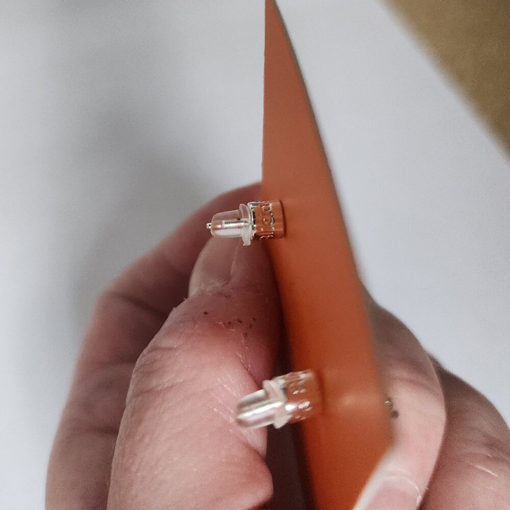 NWT Alicia Bonnie, "Enchanted Glow", Square Pink Stud Earrings - Picture 3 of 4